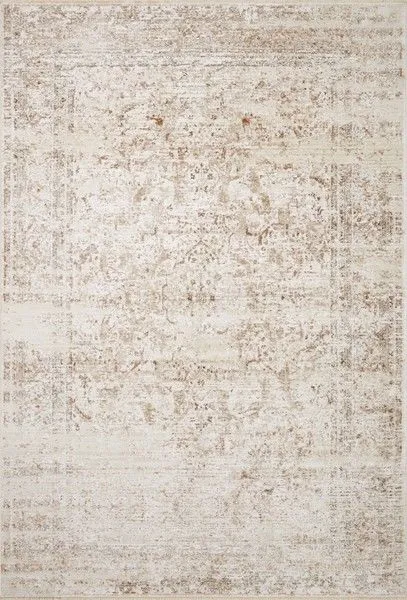 Sonnet 7'10"x10' beige and terracotta traditional rug with subtle distressed pattern and warm tones