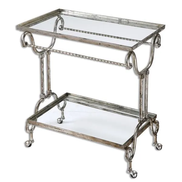 Product Image 1 for Uttermost Acasia Silver Tea Cart from Uttermost