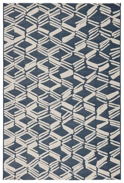 Product Image 2 for Caelum Indoor / Outdoor Trellis Navy / Cream Area Rug from Jaipur 