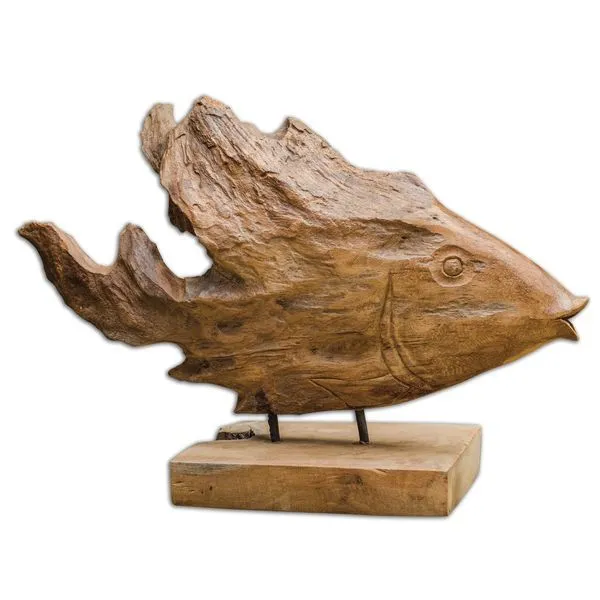 Product Image 1 for Uttermost Teak Fish Sculpture from Uttermost