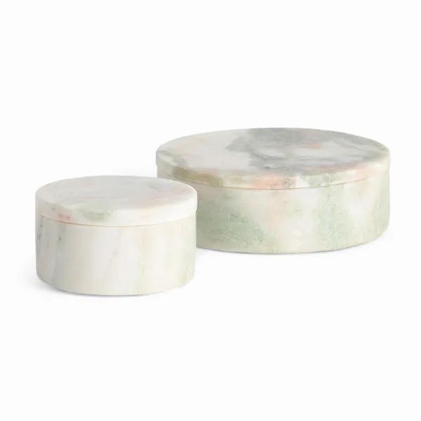 Product Image 1 for Johanna Marble Round Lidded Boxes, Set Of 2 from Napa Home And Garden