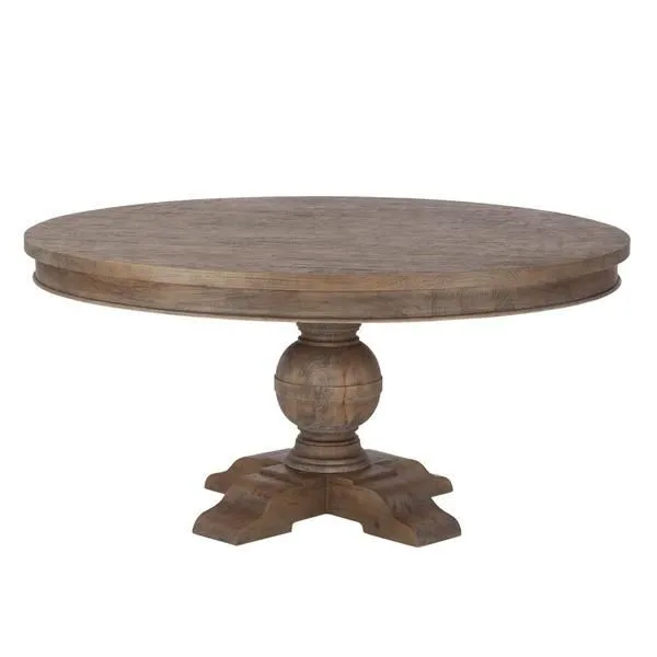 Product Image 1 for Chatham Downs Round Dining Table In Weathered Teak Finish from World Interiors