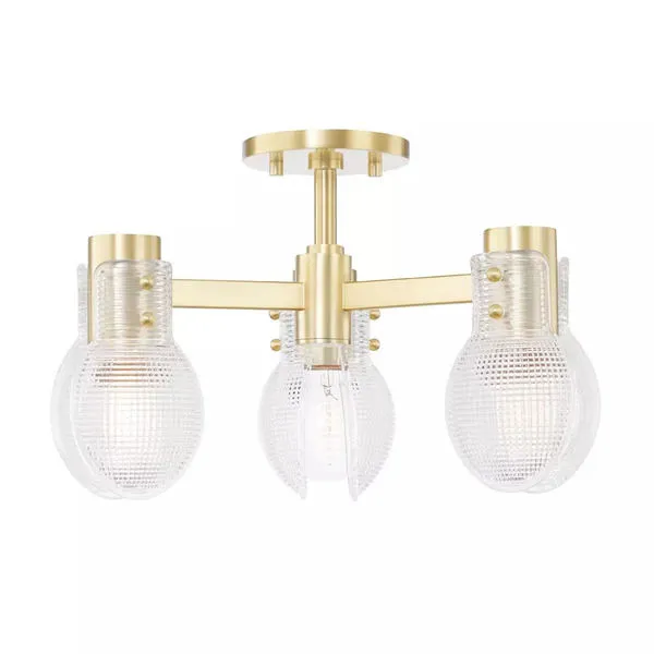Product Image 1 for Jenna 3 Light Semi Flush from Mitzi