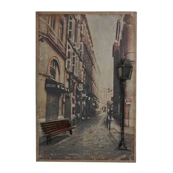 Product Image 1 for Paris Street Paris Street Scene Printed On Metal With Metal 3d Accents from Elk Home