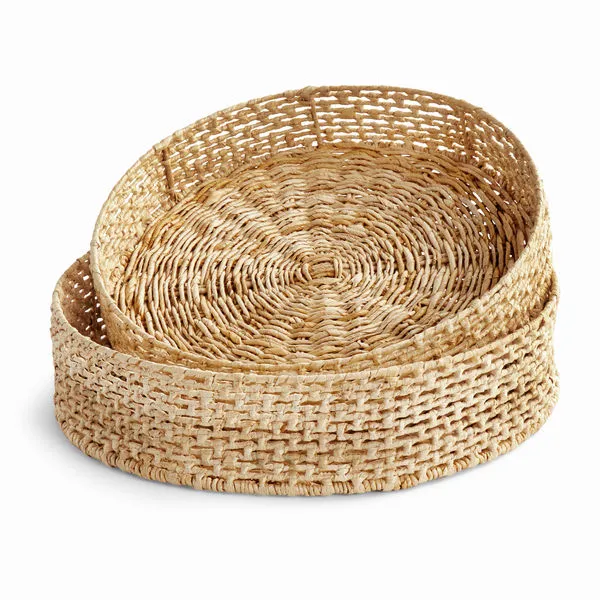 Product Image 1 for Juliet Abaca Round Trays, Set Of 2 from Napa Home And Garden