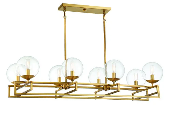 Product Image 2 for Crosby 8 Light Linear Chandelier from Savoy House 