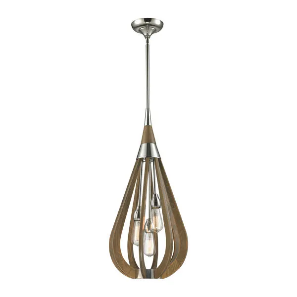 Product Image 1 for Janette 3 Light Pendant In Polished Nickel from Elk Lighting