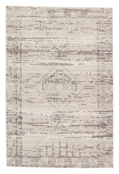 Product Image 5 for Devario Tribal Gray/ Ivory Rug from Jaipur 