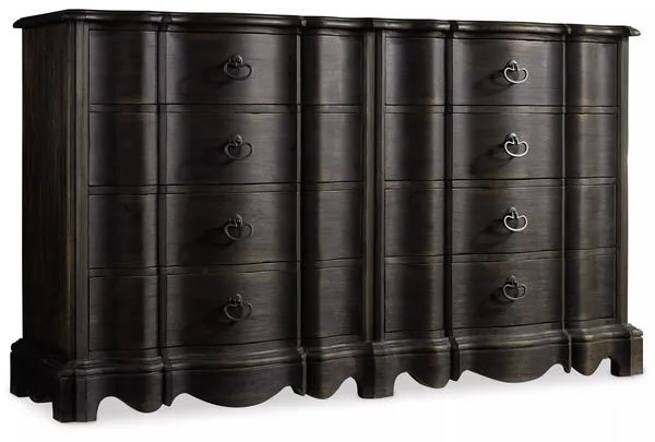 Product Image 1 for Corsica Eight Drawer Dark Wood Dresser from Hooker Furniture