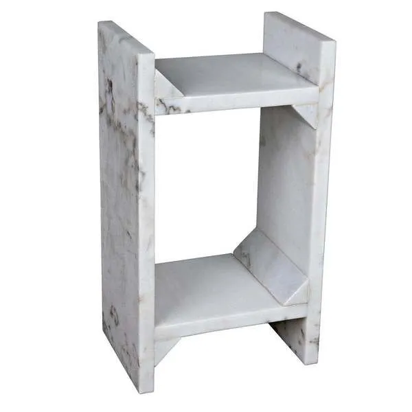 Product Image 1 for Easton White Marble Side Table from Noir
