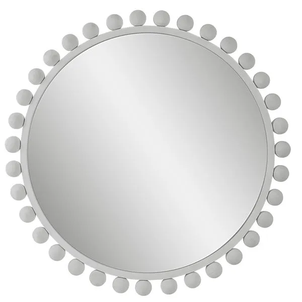 Product Image 1 for Cyra White Round Mirror from Uttermost