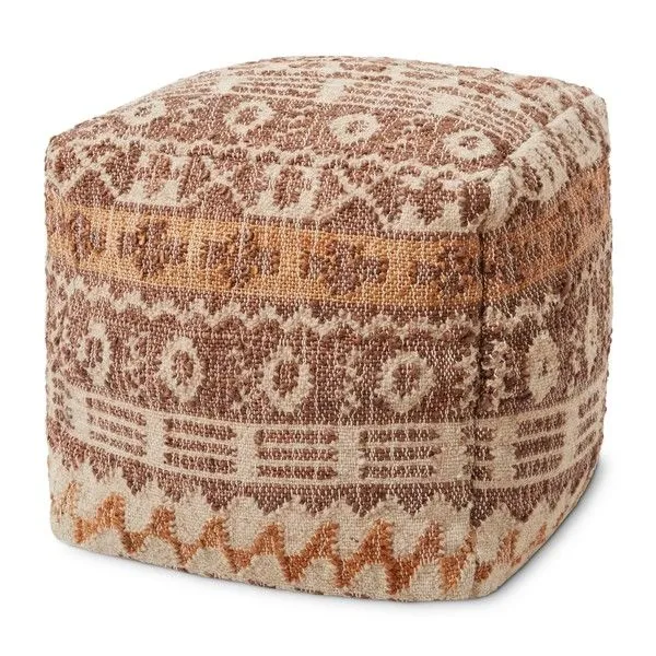 Product Image 1 for Eliana Beige / Multi Pouf from Loloi