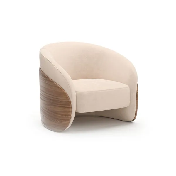 Product Image 1 for Fleur Wood Back Lounge Chair from Caracole