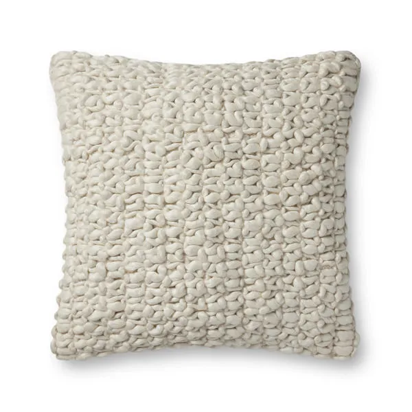Product Image 1 for Ivory Textured Pillow - 13'' x 21'' Cover with Down from Loloi