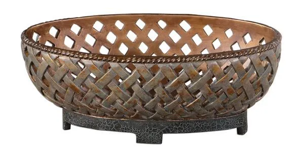Product Image 1 for Uttermost Teneh Lattice Weave Design Bowl from Uttermost