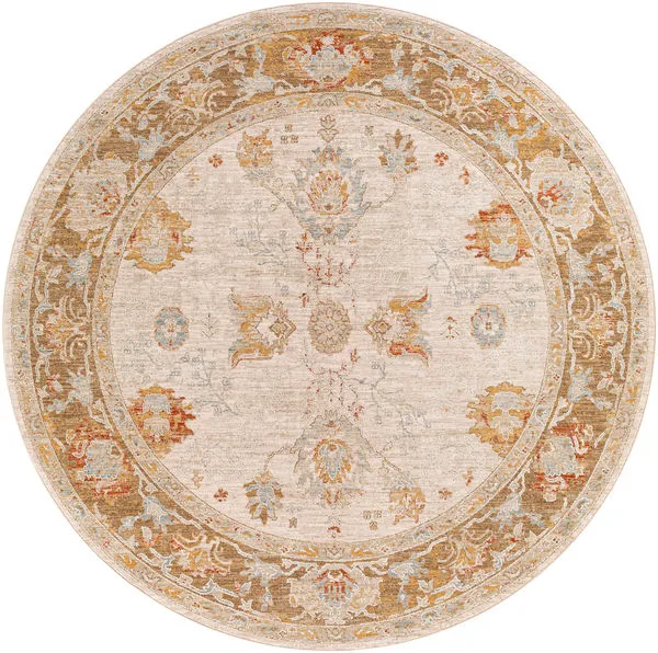 Product Image 1 for Avant Garde Woven Cream / Gold Rug - 6'7" Round from Surya