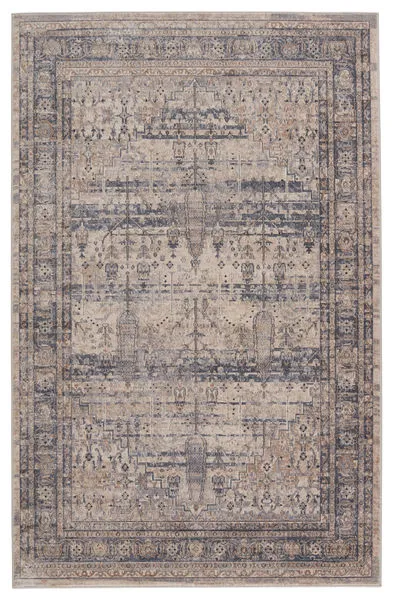 Product Image 2 for Tristdan Medallion Tan/ Blue Rug from Jaipur 