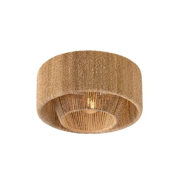 Product Image 1 for Coe 1 Light Rattan Flush Mount from Troy Lighting