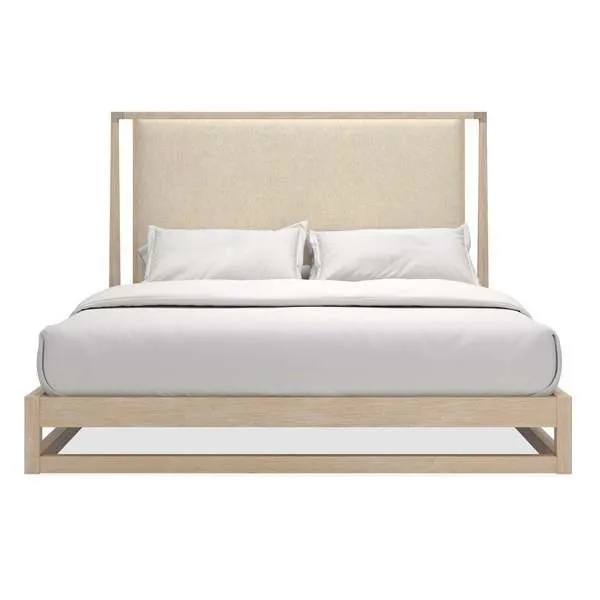 Product Image 1 for Pinstripe Upholstered Slatted Bed from Caracole