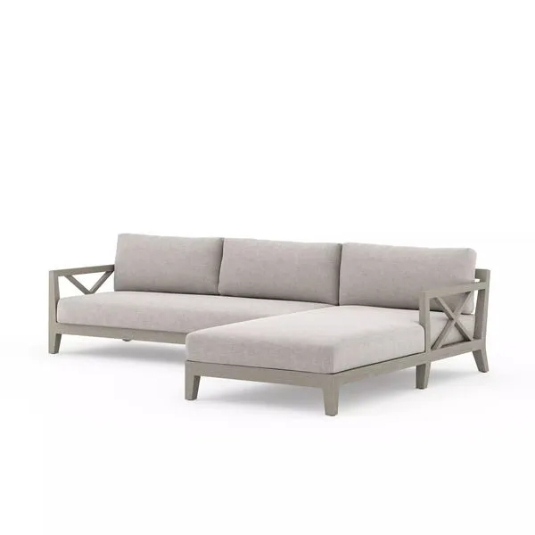 Product Image 1 for Huntington Outdoor 2 Pc Sectional, Weathered Grey from Four Hands