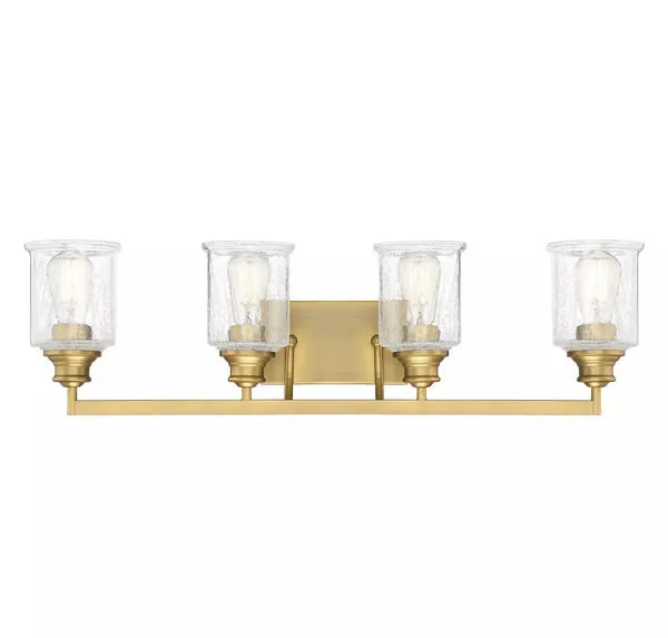 Product Image 2 for Hampton Warm Brass 4 Light Bath from Savoy House 