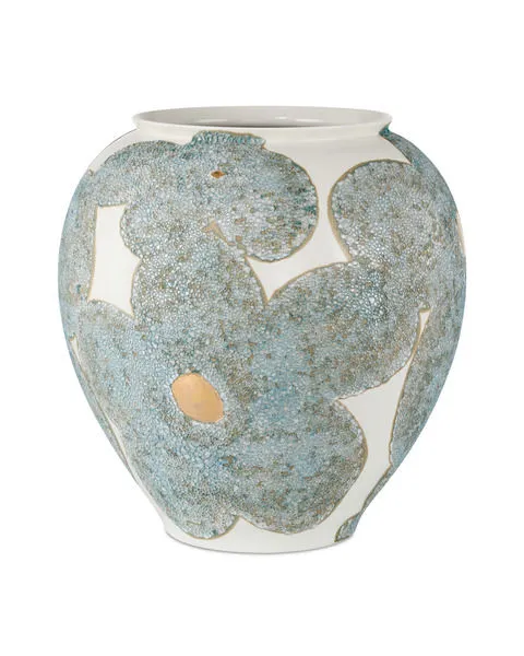 Product Image 1 for Bloom Blue & Ivory Vase from Currey & Company