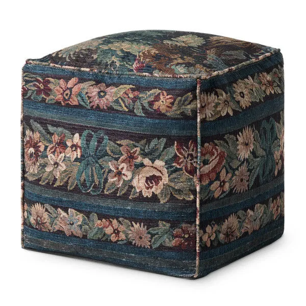 Product Image 1 for Cobalt Mosaic Pouf from Loloi