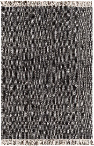 Product Image 1 for Reliance Hand-Woven Striped Wool Black / Charcoal Rug - 2' x 3' from Surya