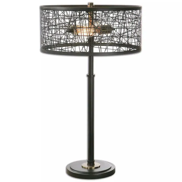 Product Image 1 for Uttermost Alita Black Drum Shade Lamp from Uttermost