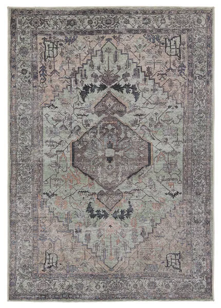 Product Image 4 for Abbott Medallion Green/ Dark Brown Rug from Jaipur 