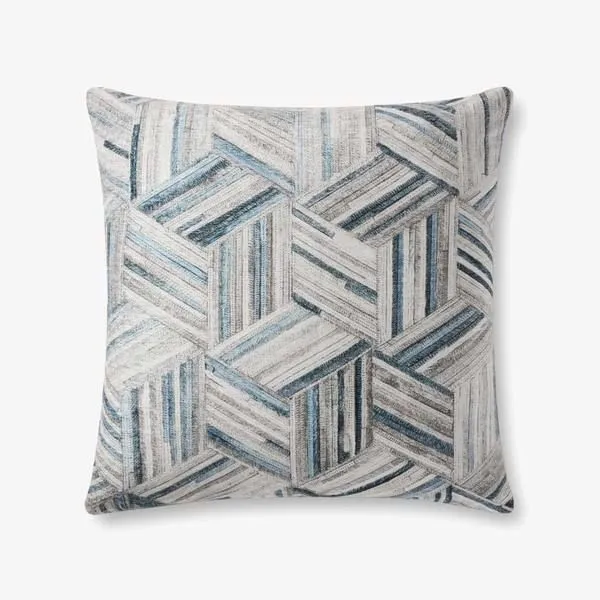Product Image 1 for Grey / Multi Woven Chenille Printed Faux Hide Pillow Pillow from Loloi