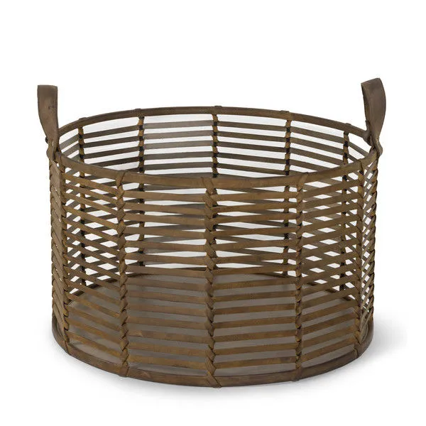 Product Image 1 for Finn Brown Leather Basket - Large from Regina Andrew Design