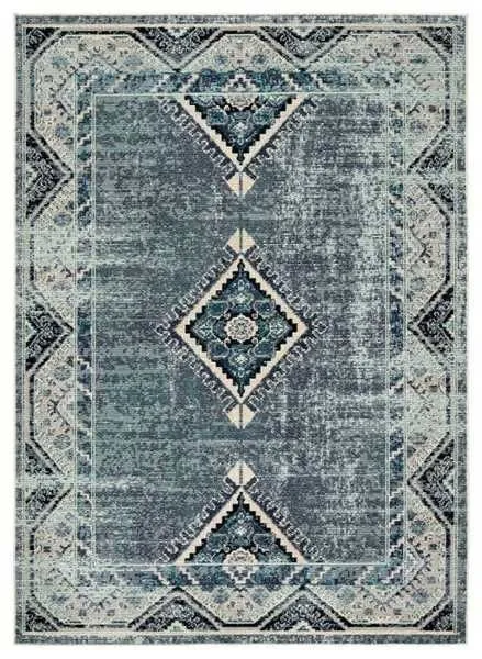 Product Image 4 for Zhara Indoor/ Outdoor Medallion Blue/ Purple Area Rug from Jaipur