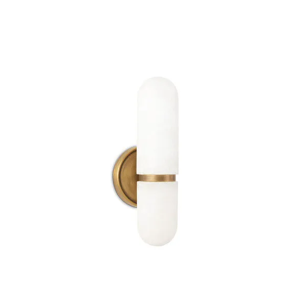 Product Image 1 for Salon Alabaster Small Sconce - Natural Brass from Regina Andrew Design