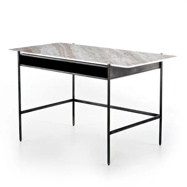 Product Image 2 for Raven Desk Grey W/Clear Powder Coat from Four Hands