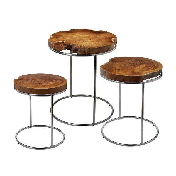 Product Image 1 for Natural Teak Stacking Tables from Elk Home