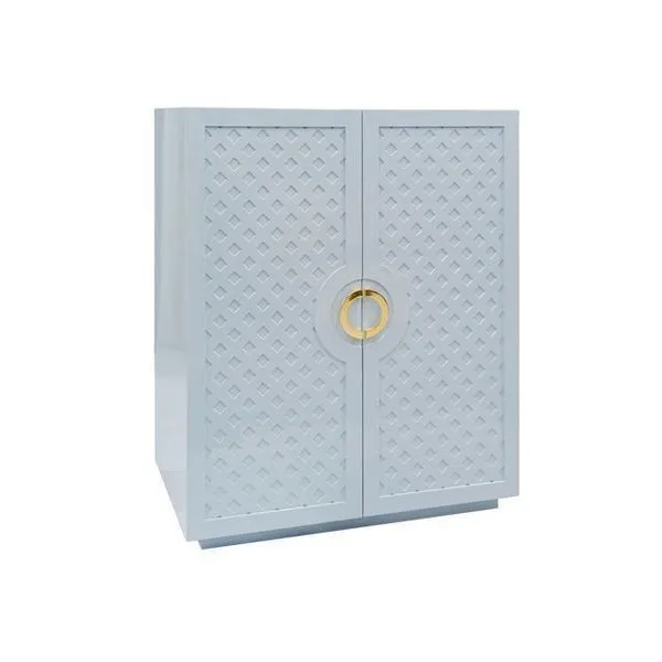 Product Image 1 for Two Door Cabinet With Lattice Overlay from Worlds Away