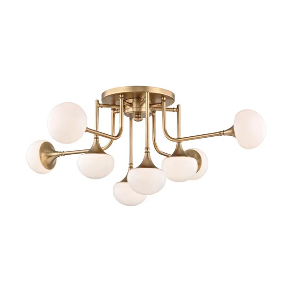 Product Image 1 for Fleming 8 Light Semi Flush from Hudson Valley