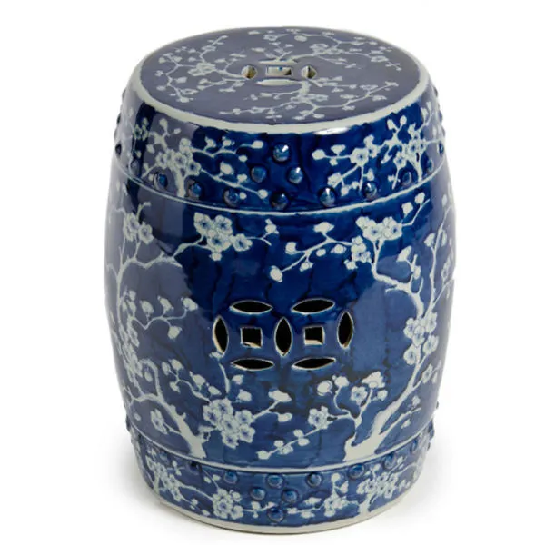 Product Image 1 for Blue & White Garden Stool Plum Blossom Motif from Legend of Asia