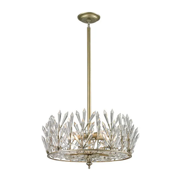 Product Image 1 for Viva Natura 5 Light Semi Flush In Aged Silver from Elk Lighting