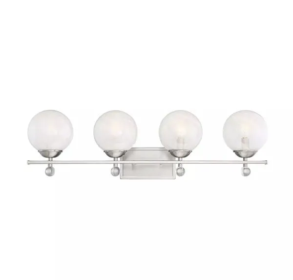 Product Image 1 for Medina Satin Nickel 4 Light Bath from Savoy House 