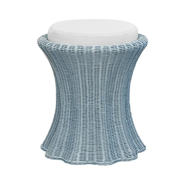 Product Image 1 for Paisley Light Blue Stool from Worlds Away