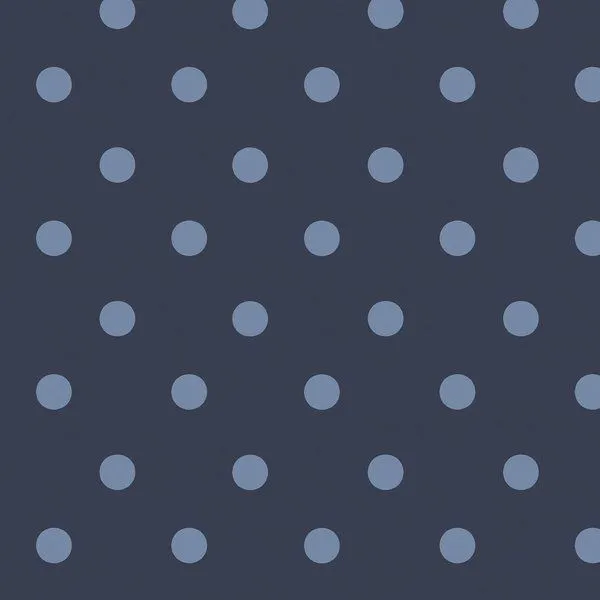 matte finish wallpaper with baby blue polka dots on a royal navy background