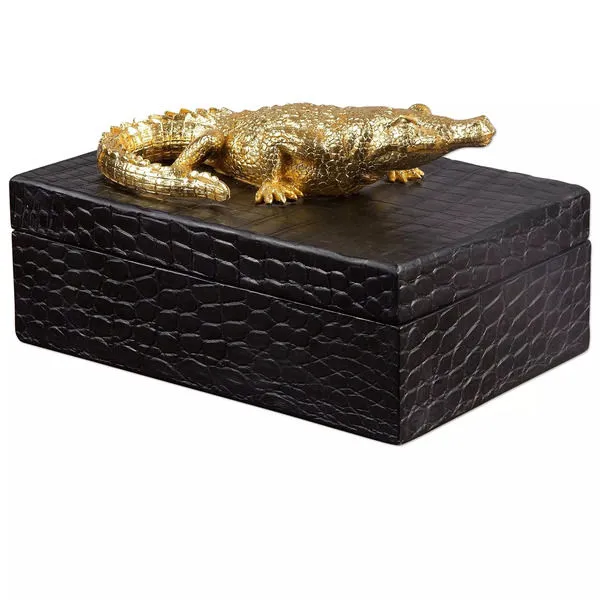 Product Image 2 for Uttermost Gold Crocodile Box from Uttermost