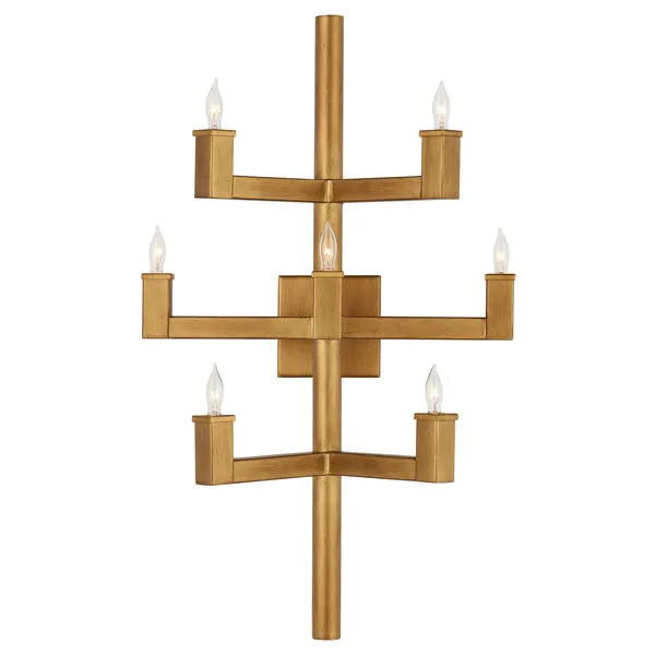 Product Image 1 for Andre Brass Wall Sconce from Currey & Company