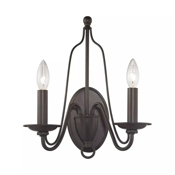 Product Image 1 for Monroe 2 Light Wall Sconce In Oil Rubbed Bronze from Elk Lighting