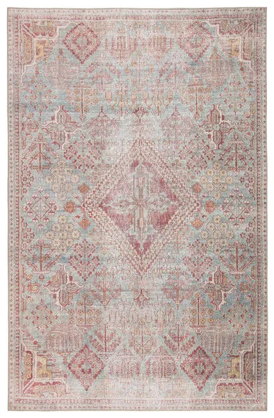 Product Image 5 for Kendrick Indoor / Outdoor Medallion Sky Blue / Pink Runner Rug from Jaipur 
