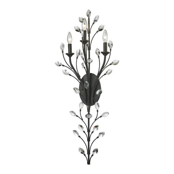 Product Image 1 for Crystal Branches 3 Light Sconce In Burnt Bronze from Elk Lighting