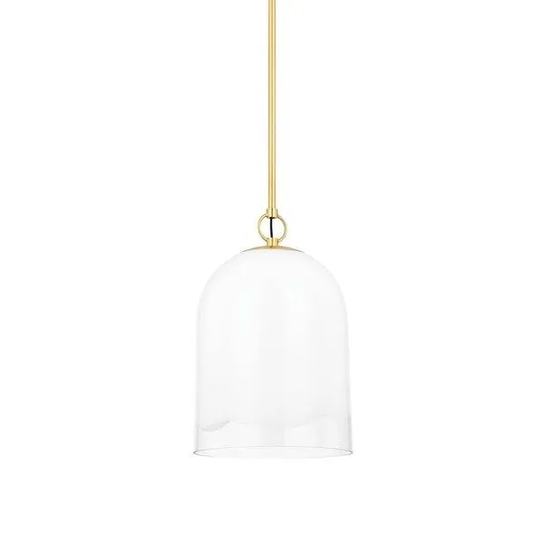 Product Image 1 for Lennon 1-Light Modern Etched Glass Small Bell Pendant from Mitzi
