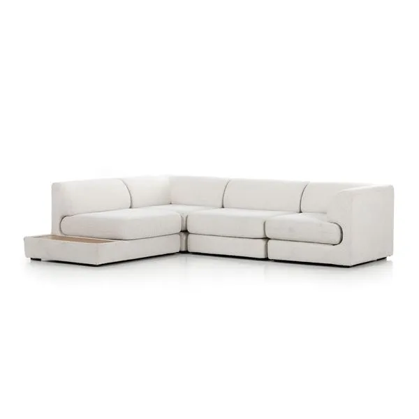 Product Image 1 for Gaiya 4 Piece Boucle Sectional with Table from Four Hands